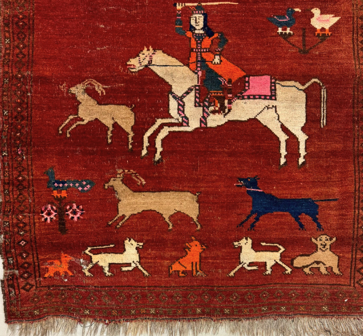 Afghan 20th century hand-woven rug in wool